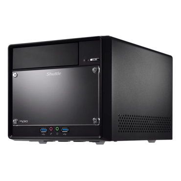 SH610R4, Intel® H610 Chipset, 2x DDR4 DIMM, 1x M.2 NVMe, 2x 3.5" HDD, 1x 5.25" ODD, 300W 80 PLUS Bronze PSU, XPC Cube PC Barebone