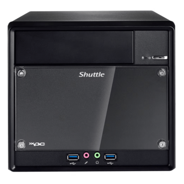 SH610R4, Intel® H610 Chipset, 2x DDR4 DIMM, 1x M.2 NVMe, 2x 3.5" HDD, 1x 5.25" ODD, 300W 80 PLUS Bronze PSU, XPC Cube PC Barebone