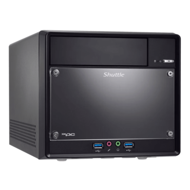 SH610R4, Intel® H610 Chipset, 2x DDR4 DIMM, 1x M.2 NVMe, 2x 3.5" HDD, 1x 5.25" ODD, 300W 80 PLUS Bronze PSU, XPC Cube PC Barebone