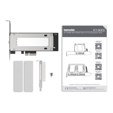 ExpressSlot Elite MB840M5P-B, M.2 NVMe SSD to PCIe 5.0 x4 Mobile Rack Enclosure /Adapter for PCIe Expansion Slot