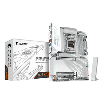 X870E AORUS ELITE X3D ICE, AMD X870E Chipset, AM5, ATX Motherboard