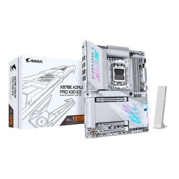 X870E AORUS PRO X3D ICE, AMD X870E Chipset, AM5, ATX Motherboard