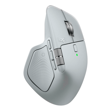 MX Master 4, 8000-dpi, Bluetooth/Wireless, Pale Gray, Optical Ergonomic Mouse