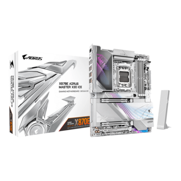 X870E AORUS MASTER X3D ICE, AMD X870E Chipset, AM5, ATX Motherboard