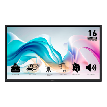 PRO MP165 E6, 15.6" IPS, 1920 x 1080 (FHD), 4 ms, 60Hz, Portable Monitor