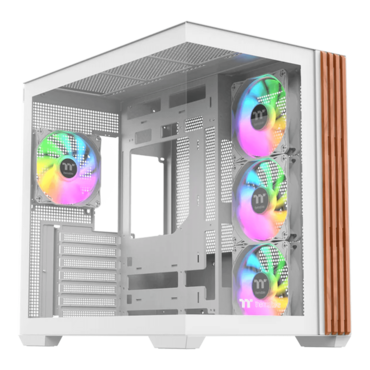 View 380 WS ARGB Snow, Tempered Glass, No PSU, ATX, White, Mid Tower Case