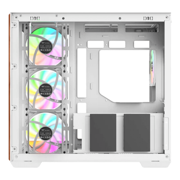 View 380 WS ARGB Snow, Tempered Glass, No PSU, ATX, White, Mid Tower Case