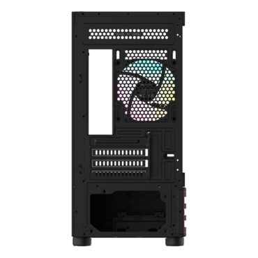 View 170 WS ARGB, Tempered Glass, No PSU, microATX, Black, Mini Tower Case