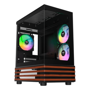 View 170 WS ARGB, Tempered Glass, No PSU, microATX, Black, Mini Tower Case