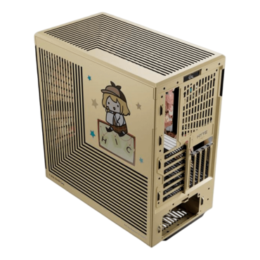 Watson Amelia Y40 + Desk Pad Bundle, Tempered Glass, No PSU, ATX, Beige/Black, Mid Tower Case