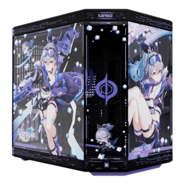 Official Y70 Silver Wolf Case Bundle, Tempered Glass, No PSU, E-ATX, Black/Violet, Mid Tower Case