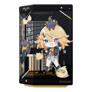 Dokibird Y70 Dragoon Bundle, Tempered Glass, No PSU, E-ATX, Black/Yellow, Mid Tower Case