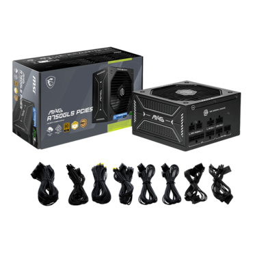 MAG A750GLS PCIE5, 80 PLUS Gold 750W, Fully Modular, ATX Power Supply