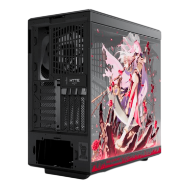 Mori Calliope Y40 + Desk Pad + Gift Box Bundle, Tempered Glass, No PSU, ATX, Black/Pink, Mid Tower Case
