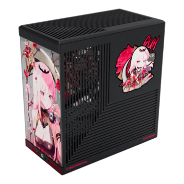 Mori Calliope Y40 + Desk Pad + Gift Box Bundle, Tempered Glass, No PSU, ATX, Black/Pink, Mid Tower Case