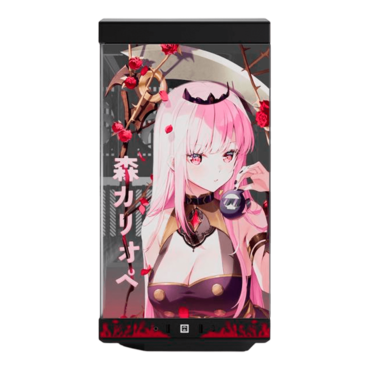 Mori Calliope Y40 + Desk Pad + Gift Box Bundle, Tempered Glass, No PSU, ATX, Black/Pink, Mid Tower Case