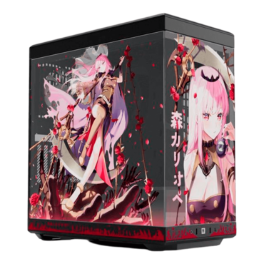 Mori Calliope Y40 + Desk Pad + Gift Box Bundle, Tempered Glass, No PSU, ATX, Black/Pink, Mid Tower Case