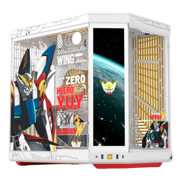Gundam Wing Y70 Touch Infinite, Tempered Glass, No PSU, E-ATX, White/Yellow, Mid Tower Case
