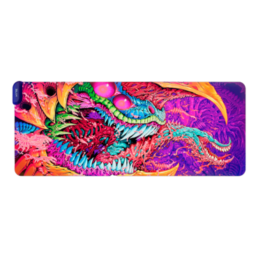 Hyper Beast 2 Limited Edition CNVS, RGB, Polyurethane Rubber, Soft Polyester, Multi-Color, Gaming Mouse Mat