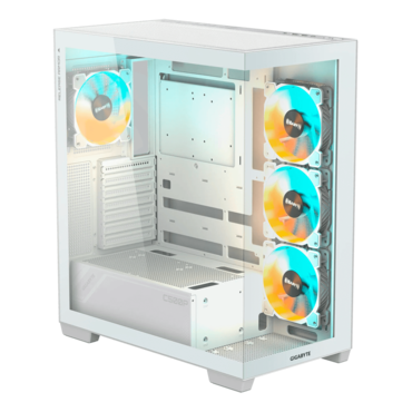 C500 PANORAMIC STEALTH ICE, Tempered Glass, No PSU, ATX, White, Mid Tower Case