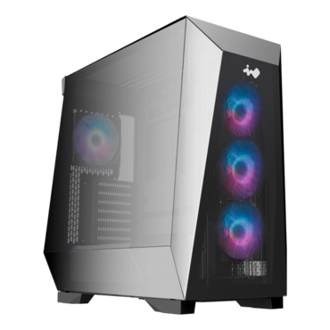 PRISM, Tempered Glass, No PSU, ATX, Black, Mid Tower Case