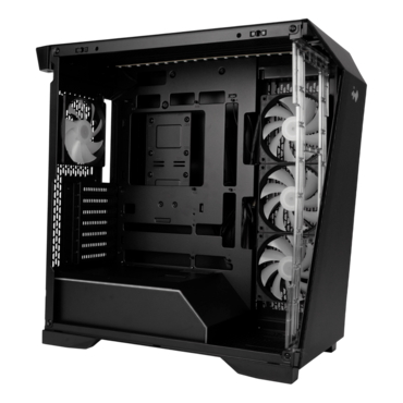 PRISM, Tempered Glass, No PSU, ATX, Black, Mid Tower Case