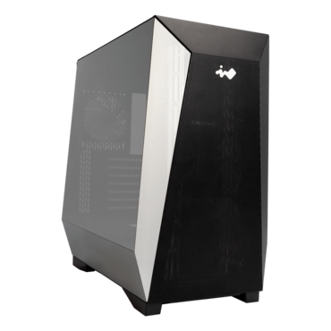 PRISM, Tempered Glass, No PSU, ATX, Black, Mid Tower Case