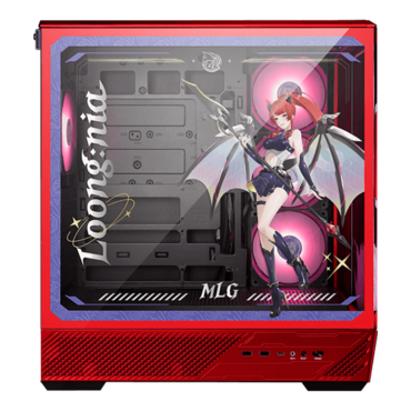 MAG PANO 130R MLG EDITION, Tempered Glass, No PSU, ATX, Red/Black, Mid Tower Case