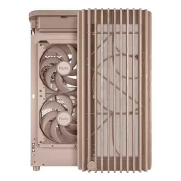 ProArt PA401 Wood, Mesh Panel, No PSU, ATX, Beige, Mid Tower Case