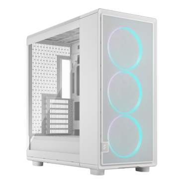 Epoch XL TG RGB Clear Tint, Tempered Glass, No PSU, E-ATX, White, Mid Tower Case