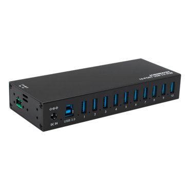 KWI-TPHUB10, Mountable Metal Industrial 10-Port USB 3.0 Hub