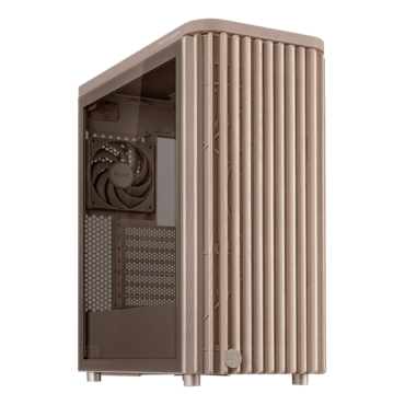 ProArt PA401 Wood, Tempered Glass, No PSU, ATX, Beige, Mid Tower Case
