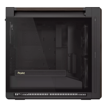 ProArt PA602 Wood, Tempered Glass, No PSU, E-ATX, Modern Black, Mid Tower Case