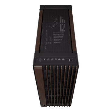 ProArt PA602 Wood, Tempered Glass, No PSU, E-ATX, Modern Black, Mid Tower Case