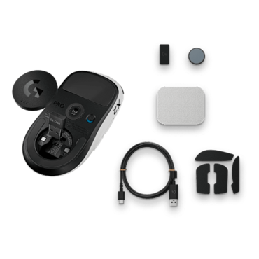 PRO X2 SUPERSTRIKE, 44000-dpi, Wireless, Lunar Eclipse, HERO Gaming Mouse