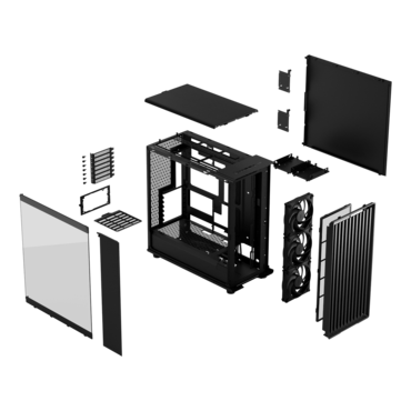 North XL Momentum Edition, Tempered Glass, No PSU, E-ATX, Black, Full Tower Case