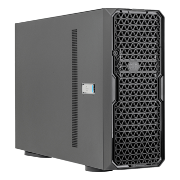 WS380-E, 2x 5.25", 8x 3.5"/2.5" External Bays, No PSU, E-ATX / SSI-EEB, Black, Full Tower Chassis