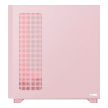 FLOVA F50, Tempered Glass, No PSU, ATX, Pink, Mid Tower Case