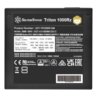 Triton 1000Rz, 80 PLUS Gold 1000W, Fully Modular, ATX Power Supply