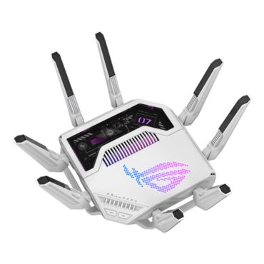ROG Rapture GT-BE19000AI, IEEE 802.11be, Tri-Band 2.4 / 5 / 6 Ghz, 1376 / 5764 / 11529 Mbps, 1xUSB 3.1 / 1xUSB 2.0, 7xRJ45, Retail Wireless Router
