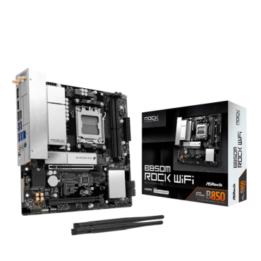B850M Rock WiFi, AMD B850 Chipset, AM5, microATX Motherboard
