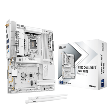 B860 Challenger WiFi White, Intel® B860 Chipset, LGA 1851, ATX Motherboard