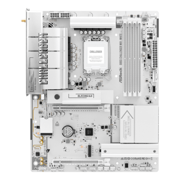 B860 Challenger WiFi White, Intel® B860 Chipset, LGA 1851, ATX Motherboard