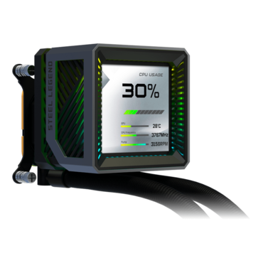 Steel Legend Dark 360 LCD, 360mm Radiator, Liquid Cooling System