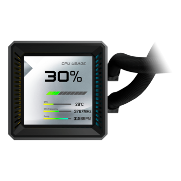 Steel Legend Dark 360 LCD, 360mm Radiator, Liquid Cooling System