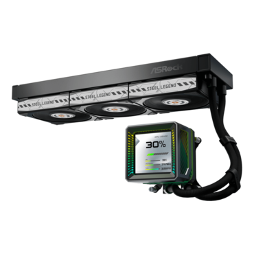 Steel Legend Dark 360 LCD, 360mm Radiator, Liquid Cooling System