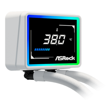 Challenger White 360 Digital, 360mm Radiator, Liquid Cooling System