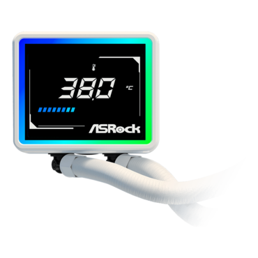 Challenger White 240 Digital, 240mm Radiator, Liquid Cooling System