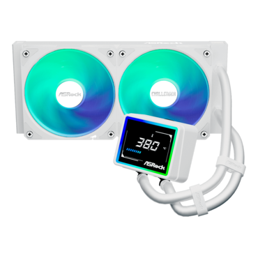 Challenger White 240 Digital, 240mm Radiator, Liquid Cooling System