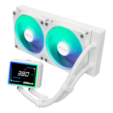 Challenger White 240 Digital, 240mm Radiator, Liquid Cooling System